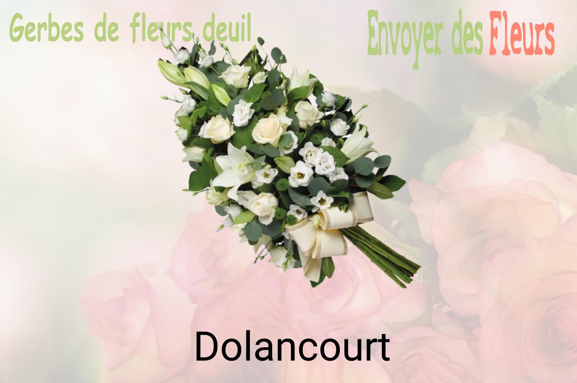 Gerbe de fleurs de deuil livrée à Dolancourt